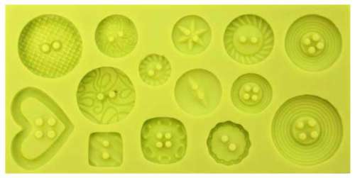Assorted Buttons Silicone Mould - Click Image to Close
